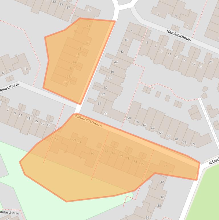 Kaart van postcodegebied 2726KJ.