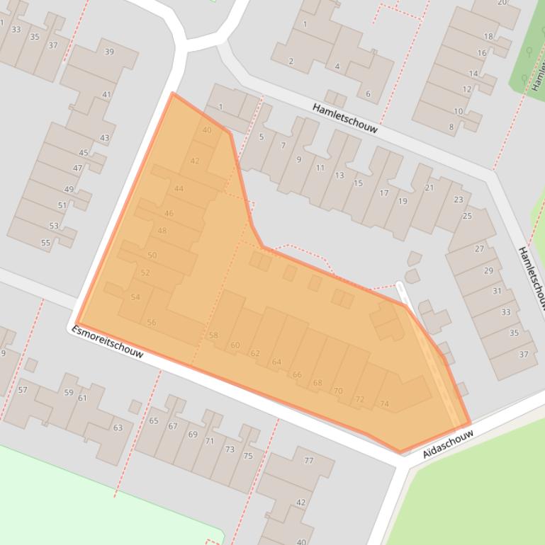 Kaart van postcodegebied 2726KK.