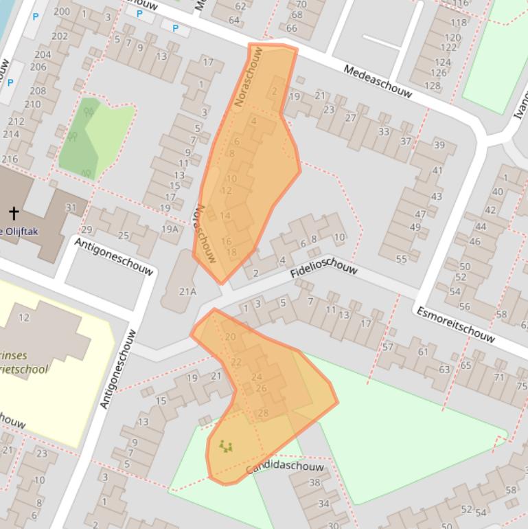 Kaart van postcodegebied 2726LB.