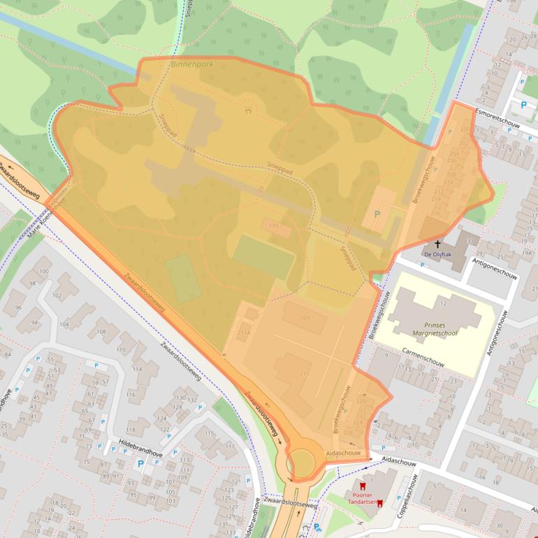 Kaart van postcodegebied 2726LC.