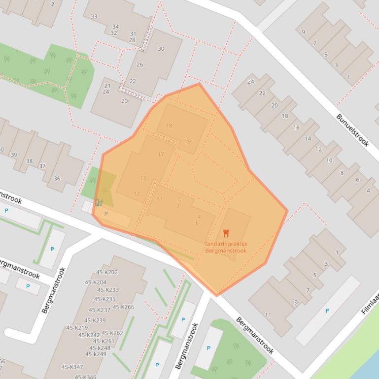 Kaart van postcodegebied 2726RP.