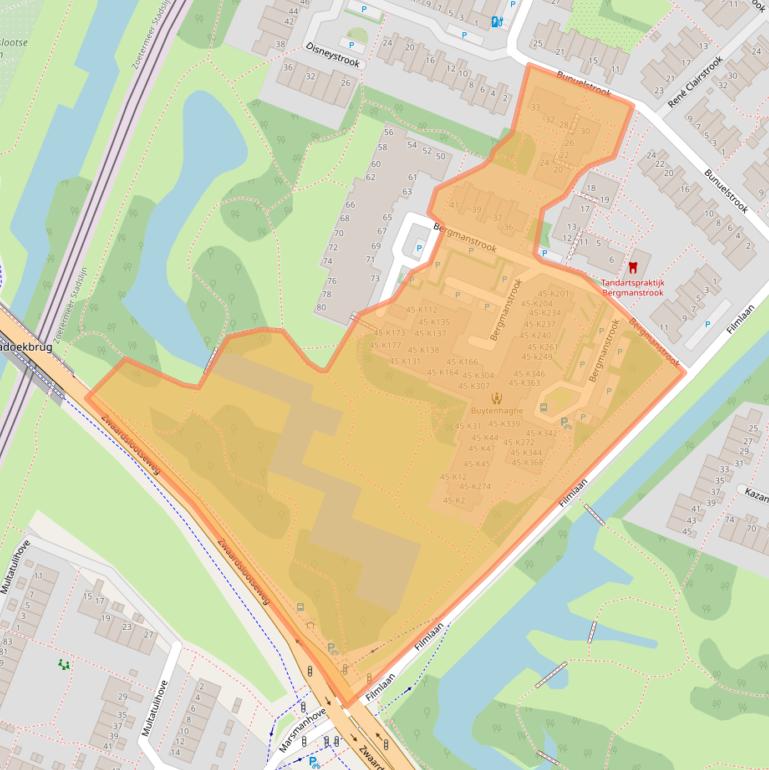 Kaart van postcodegebied 2726RR.