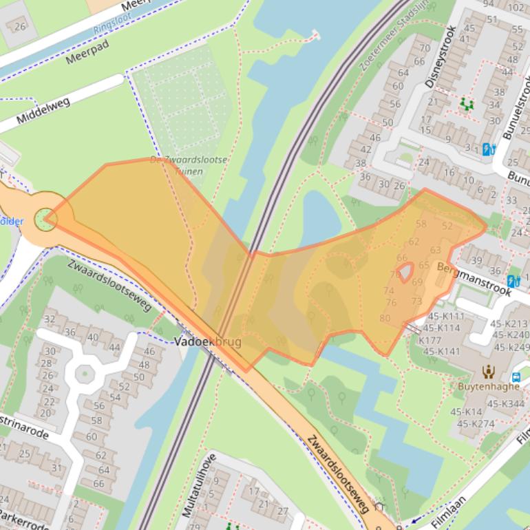 Kaart van postcodegebied 2726RS.