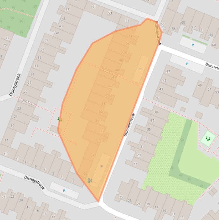 Kaart van postcodegebied 2726SE.