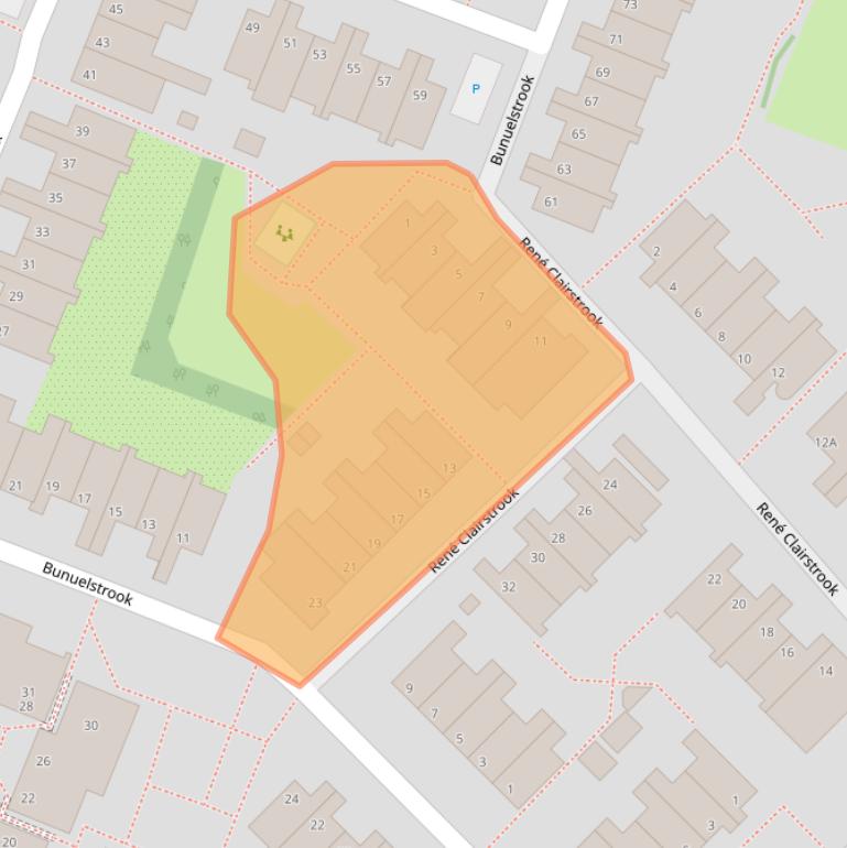 Kaart van postcodegebied 2726SL.