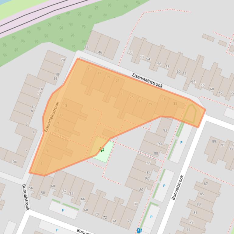 Kaart van postcodegebied 2726SW.