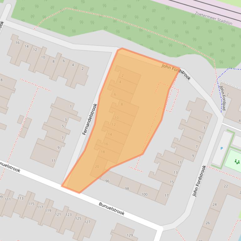 Kaart van postcodegebied 2726TD.