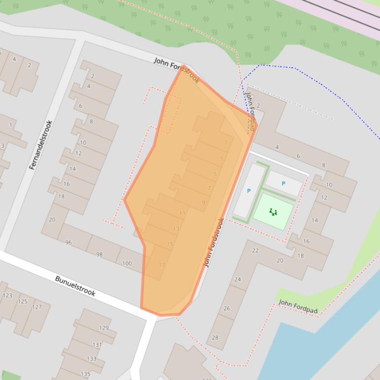 Kaart van postcodegebied 2726TE.
