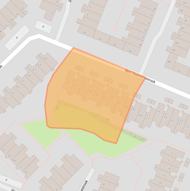 Kaart van postcodegebied 2726TL.