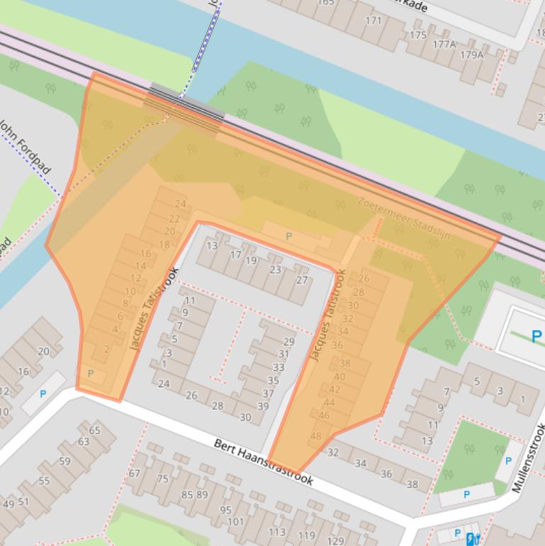 Kaart van postcodegebied 2726TR.