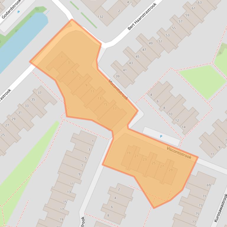 Kaart van postcodegebied 2726TS.