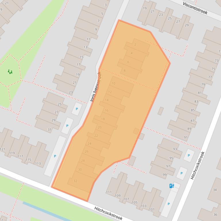 Kaart van postcodegebied 2726TW.