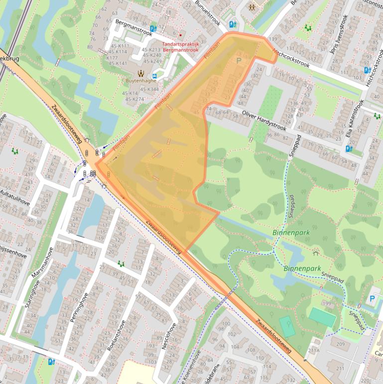 Kaart van postcodegebied 2726TX.