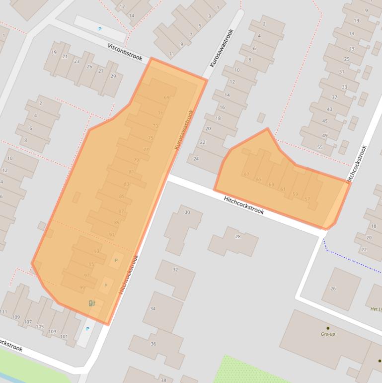 Kaart van postcodegebied 2726VL.