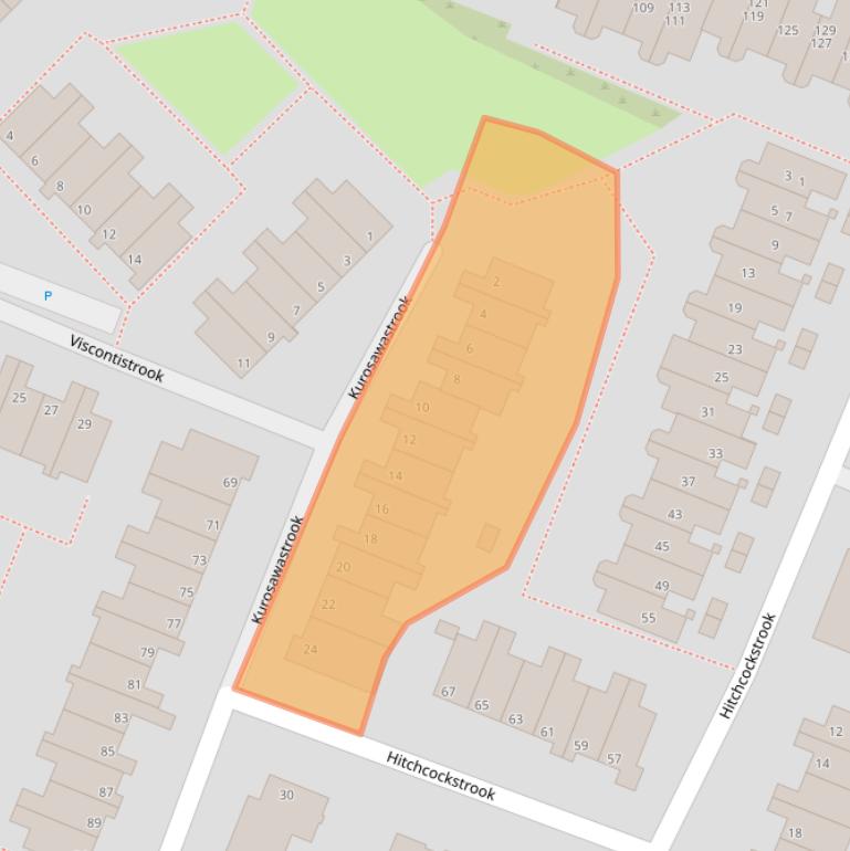 Kaart van postcodegebied 2726VV.