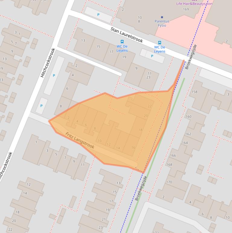 Kaart van postcodegebied 2726VX.