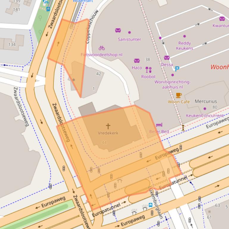 Kaart van postcodegebied 2726ZZ.