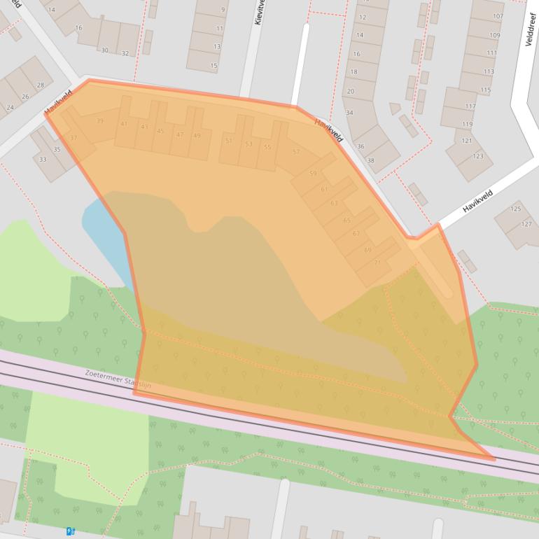 Kaart van postcodegebied 2727AB.