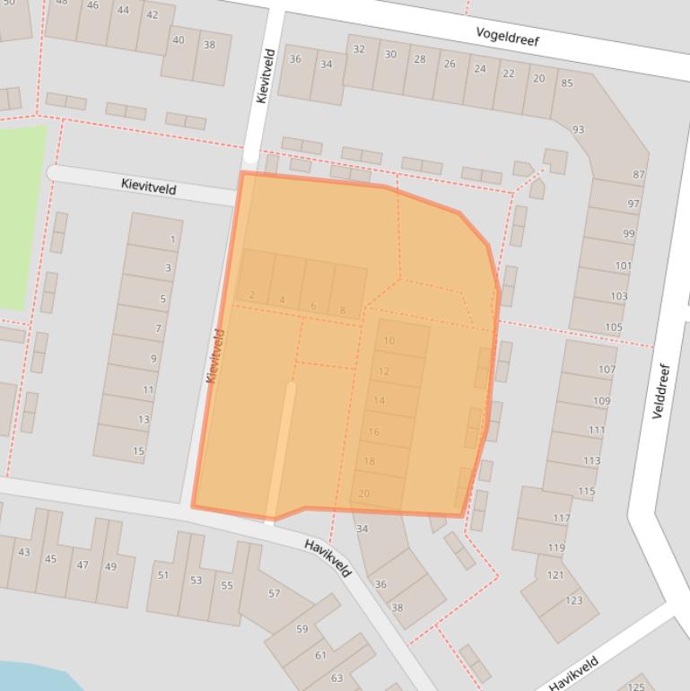 Kaart van postcodegebied 2727AH.