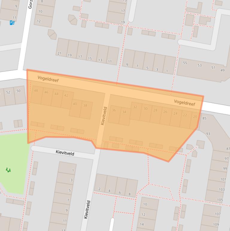 Kaart van postcodegebied 2727AM.