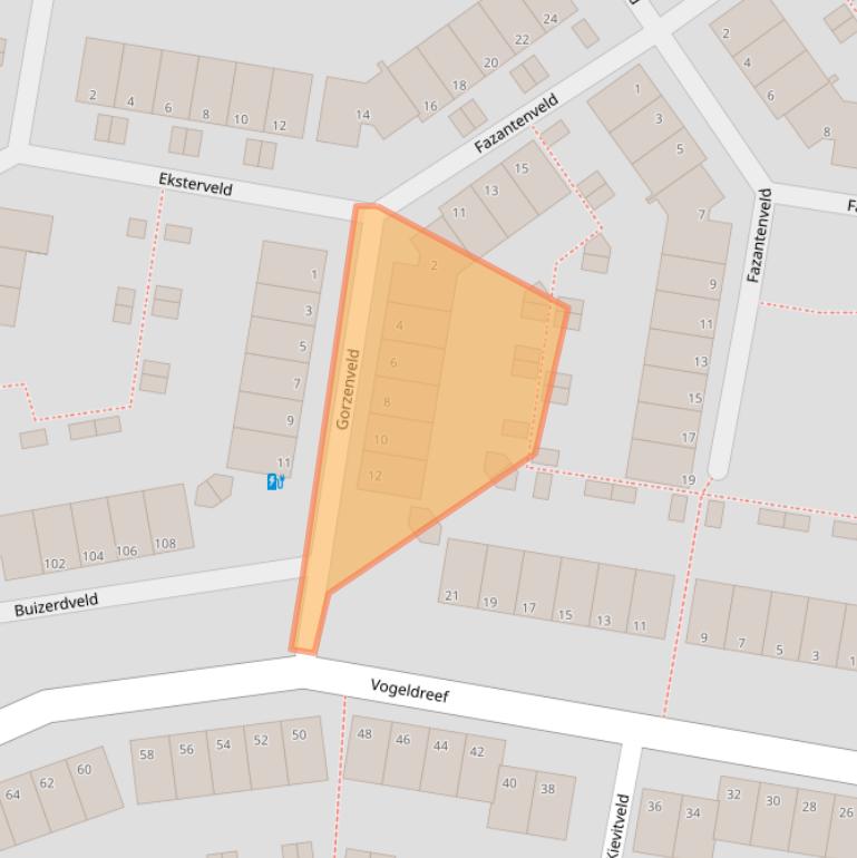 Kaart van postcodegebied 2727AR.