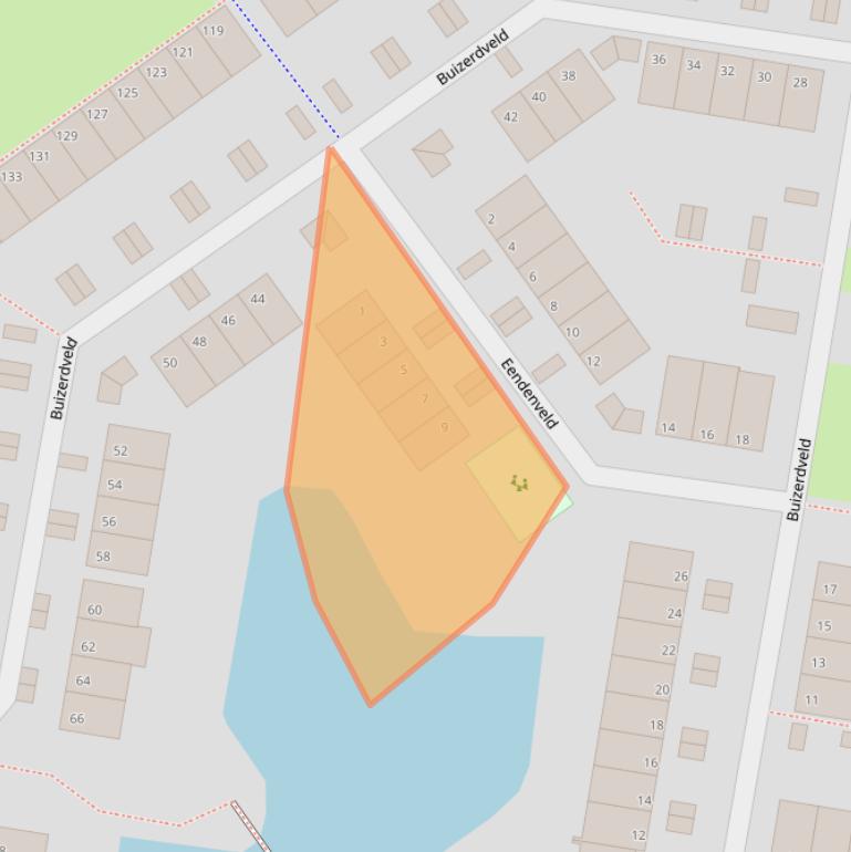 Kaart van postcodegebied 2727AX.