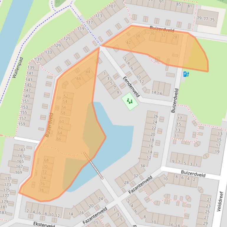 Kaart van postcodegebied 2727BE.