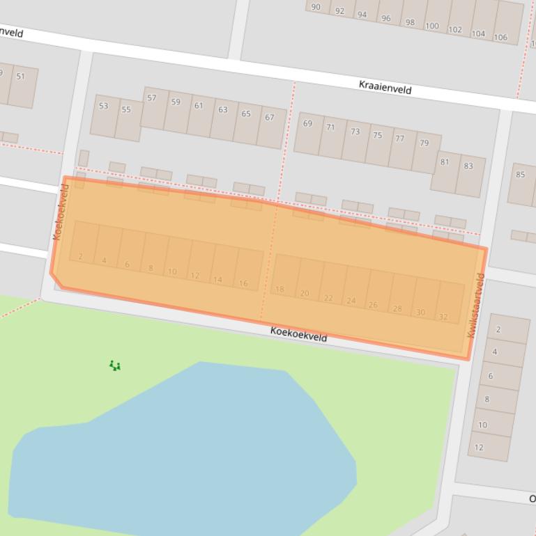 Kaart van postcodegebied 2727BT.