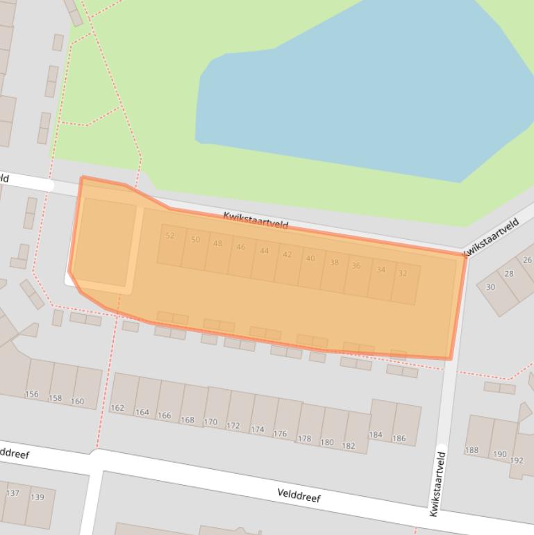 Kaart van postcodegebied 2727BW.