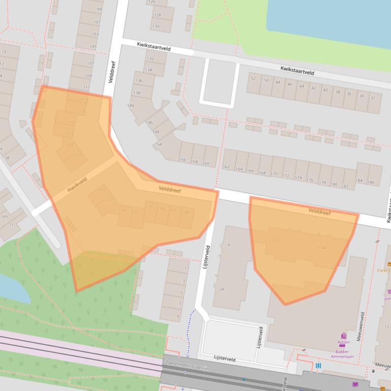 Kaart van postcodegebied 2727CD.