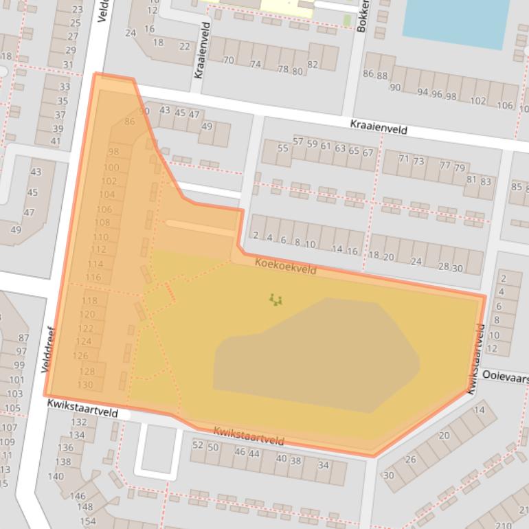 Kaart van postcodegebied 2727CN.