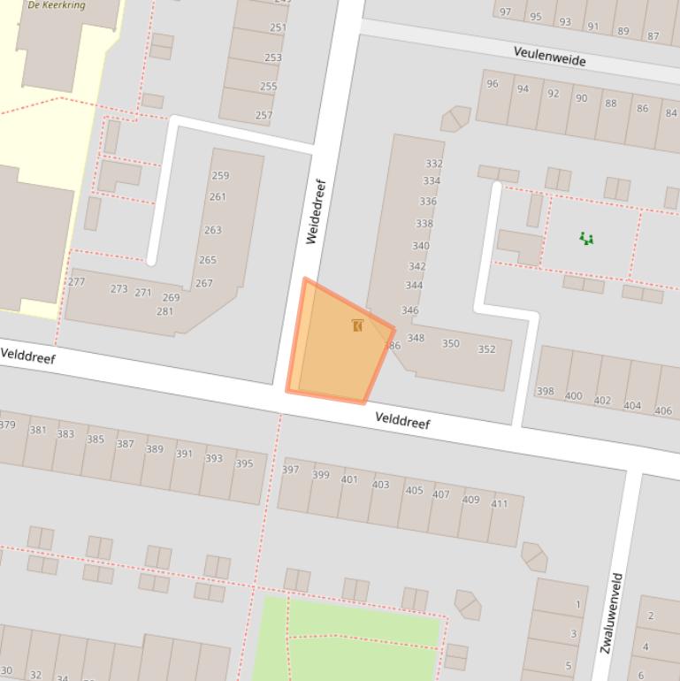 Kaart van postcodegebied 2727CX.