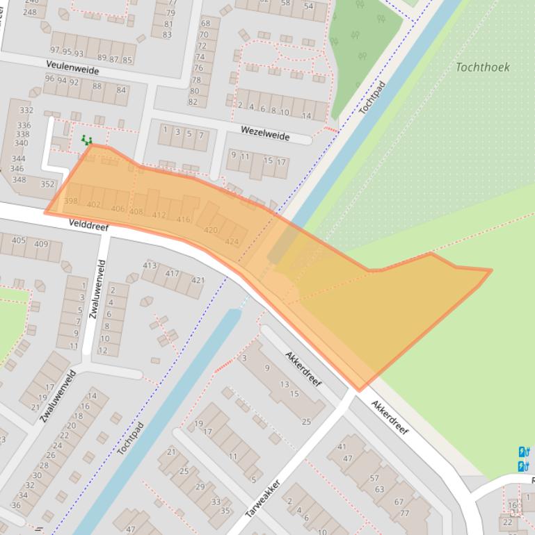 Kaart van postcodegebied 2727CZ.