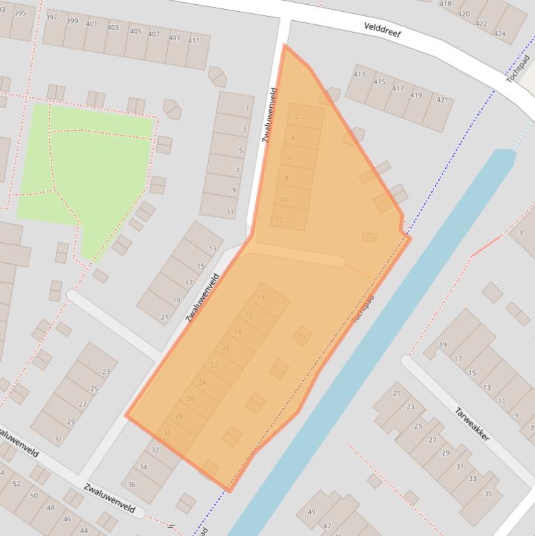 Kaart van postcodegebied 2727DH.