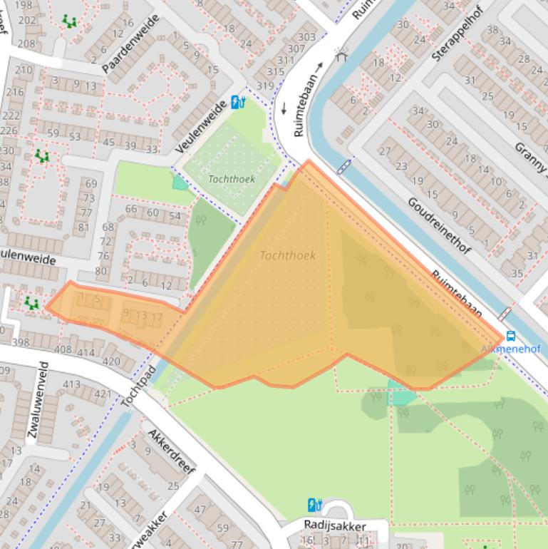 Kaart van postcodegebied 2727DK.