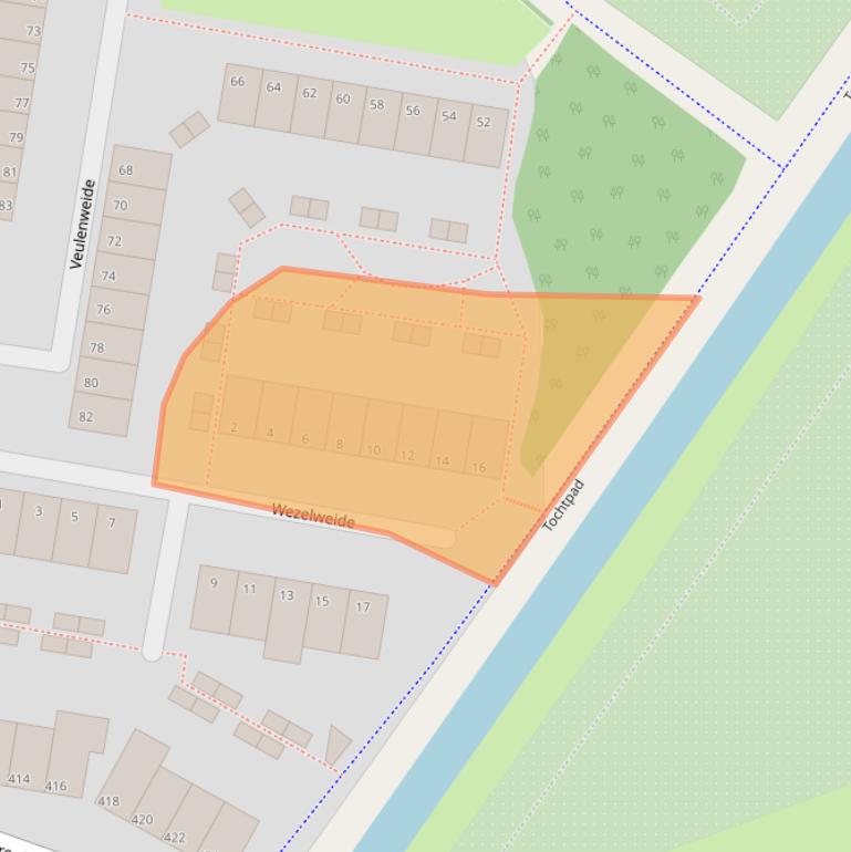 Kaart van postcodegebied 2727DL.