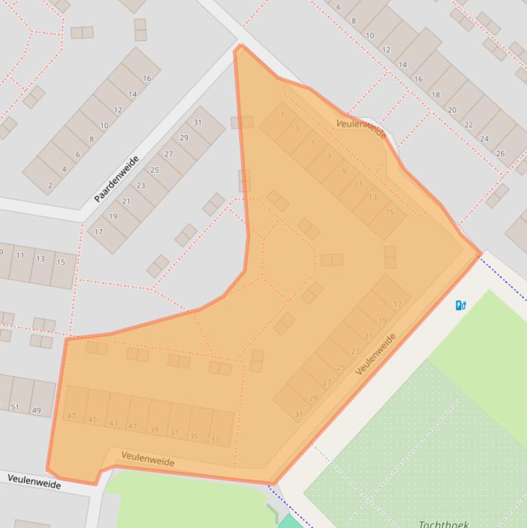 Kaart van postcodegebied 2727DM.