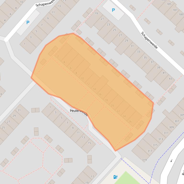 Kaart van postcodegebied 2727DP.