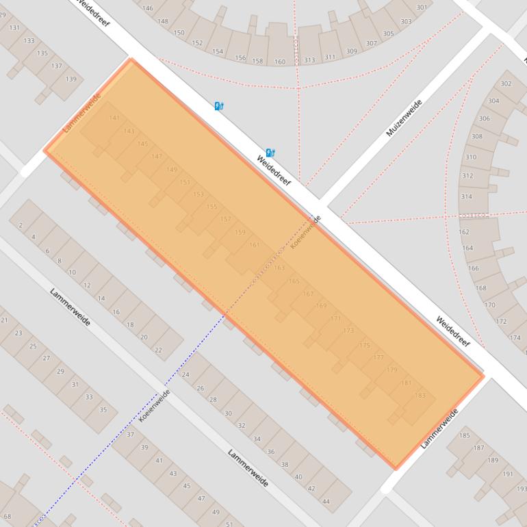 Kaart van postcodegebied 2727ED.