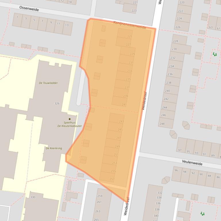 Kaart van postcodegebied 2727EG.