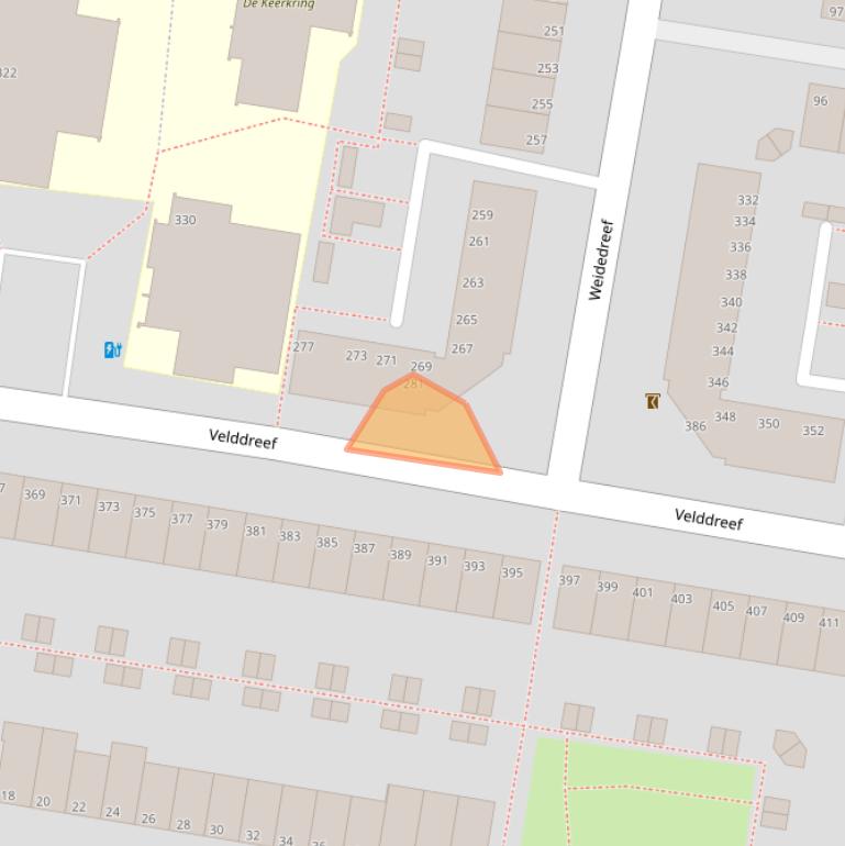 Kaart van postcodegebied 2727EJ.