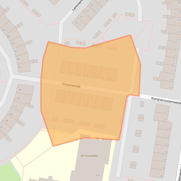 Kaart van postcodegebied 2727ES.