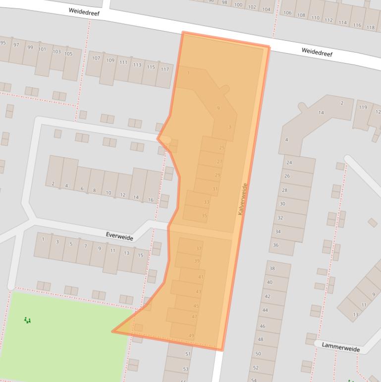 Kaart van postcodegebied 2727GA.