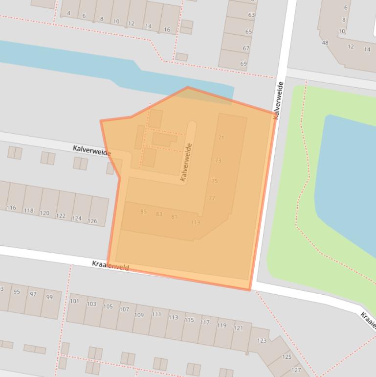 Kaart van postcodegebied 2727GC.