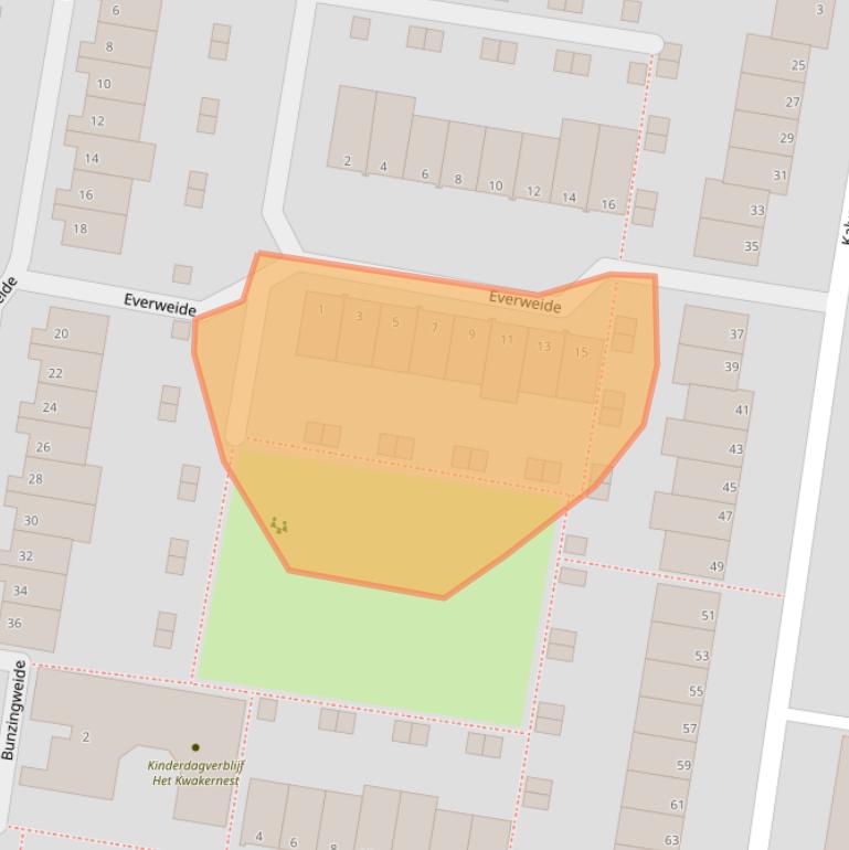Kaart van postcodegebied 2727GV.