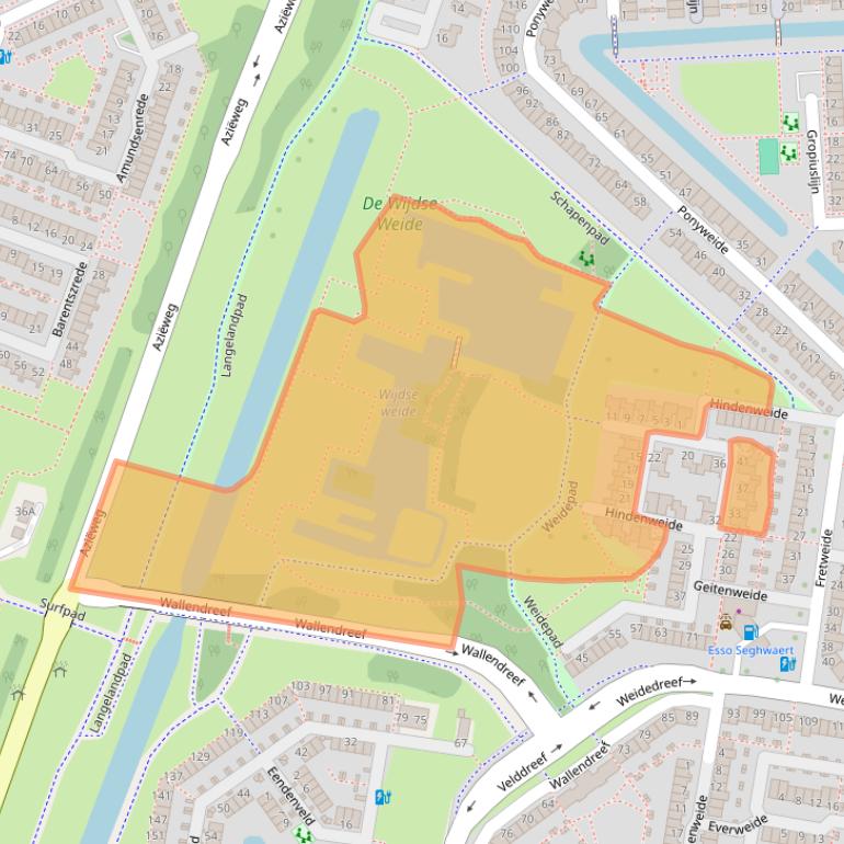 Kaart van postcodegebied 2727GX.
