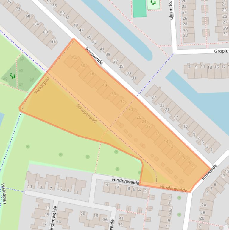 Kaart van postcodegebied 2727HL.