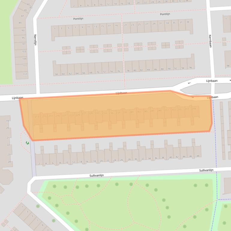 Kaart van postcodegebied 2728AE.