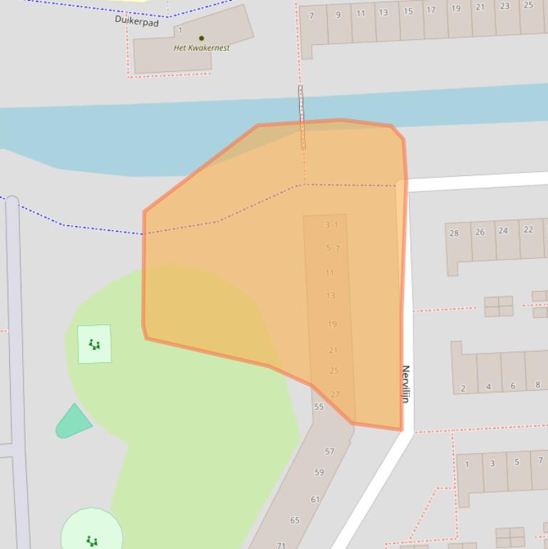 Kaart van postcodegebied 2728BH.