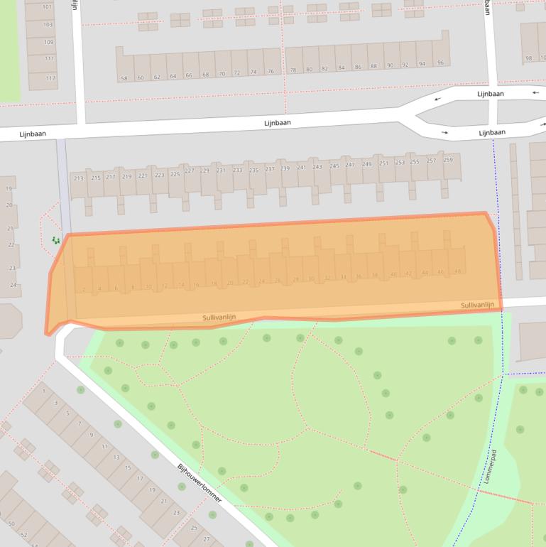 Kaart van postcodegebied 2728BP.